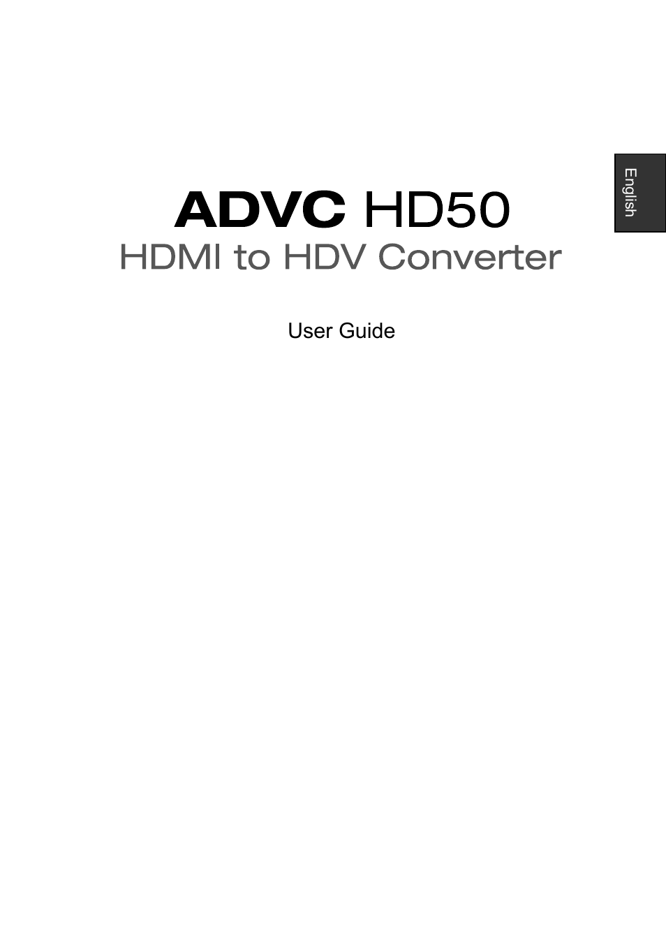 Grass Valley ADVC-HD50 User Manual | 48 pages