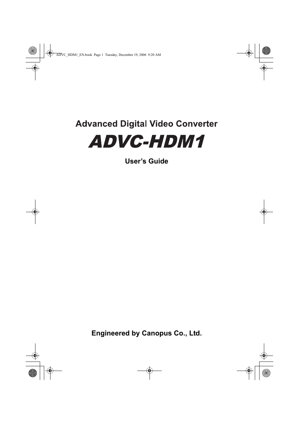 Grass Valley ADVC-HDM1 User Manual | 28 pages