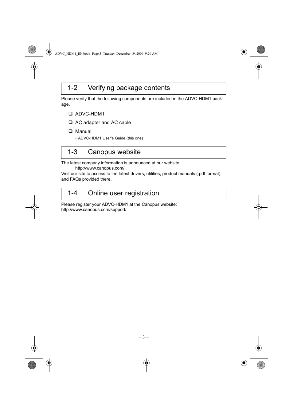 Grass Valley ADVC-HDM1 User Manual | Page 6 / 28