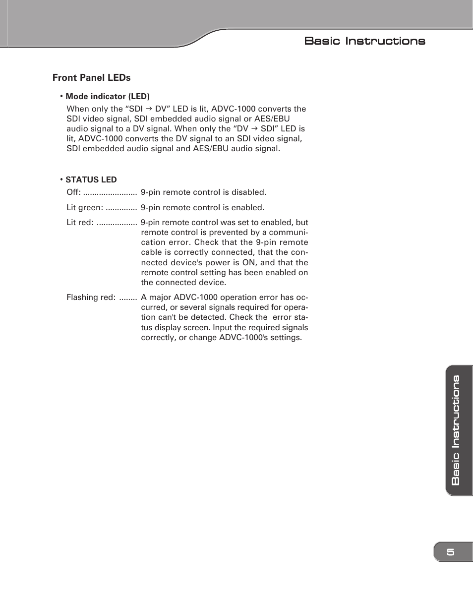 Grass Valley ADVC-1000 User Manual | Page 13 / 44