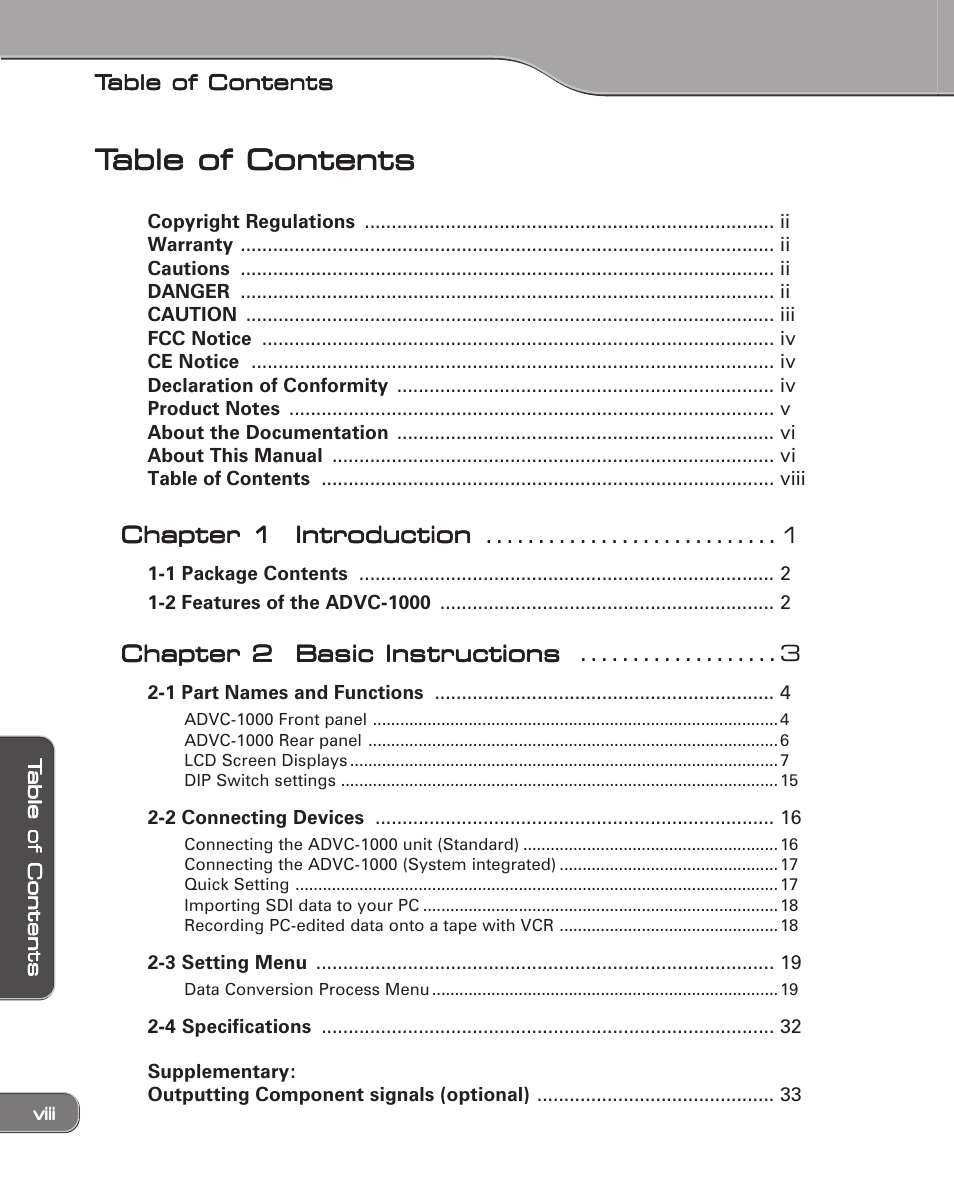 Grass Valley ADVC-1000 User Manual | Page 8 / 44