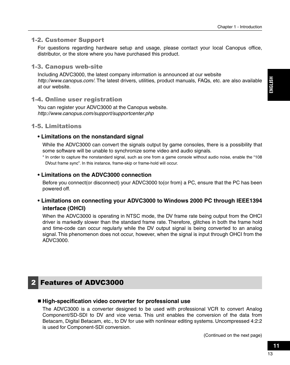 Grass Valley ADVC-3000 User Manual | Page 11 / 192
