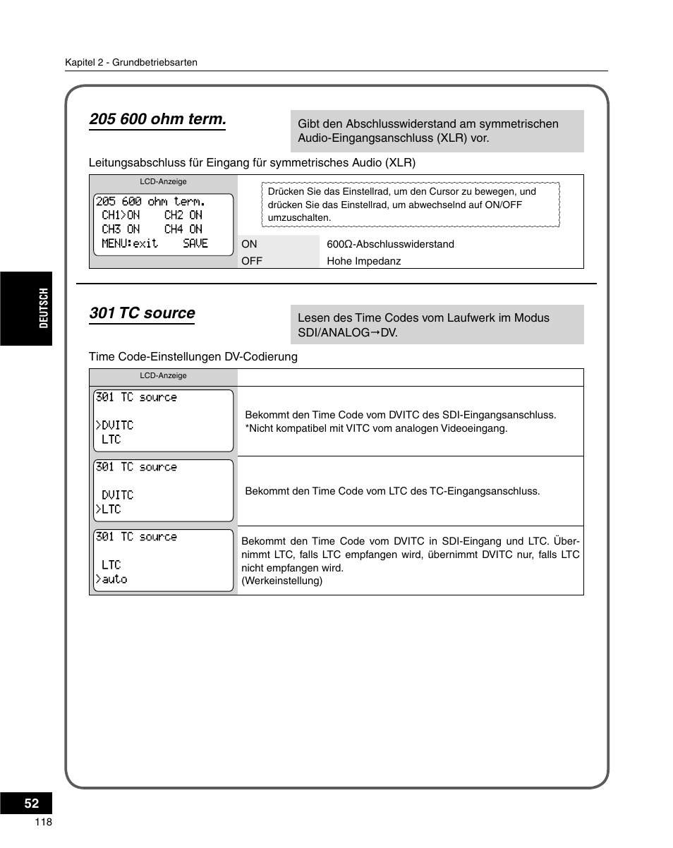 301 tc source | Grass Valley ADVC-3000 User Manual | Page 116 / 192