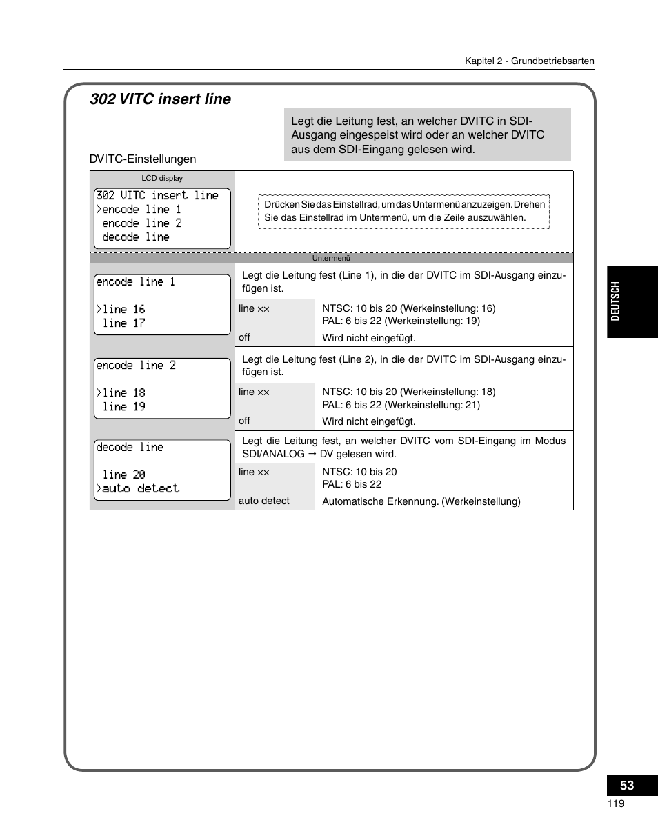 302 vitc insert line | Grass Valley ADVC-3000 User Manual | Page 117 / 192