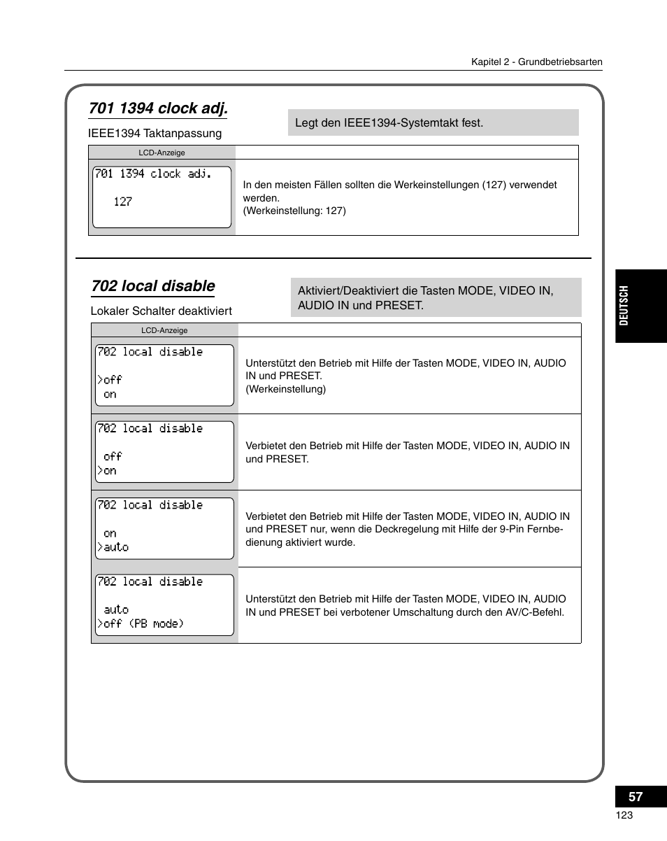 702 local disable | Grass Valley ADVC-3000 User Manual | Page 121 / 192