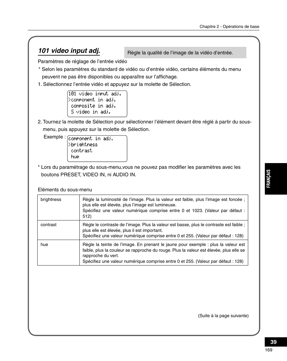 101 video input adj | Grass Valley ADVC-3000 User Manual | Page 167 / 192