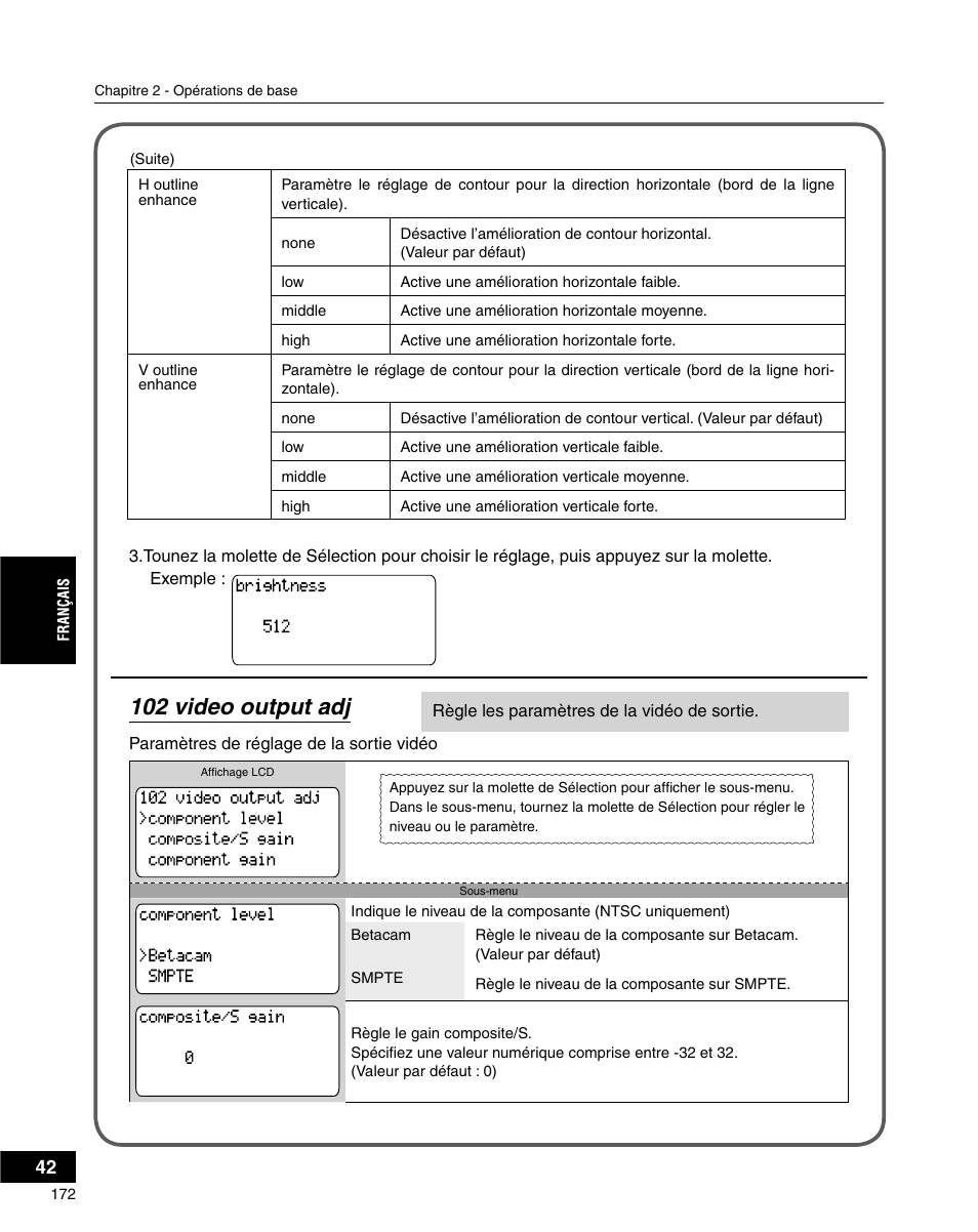 102 video output adj | Grass Valley ADVC-3000 User Manual | Page 170 / 192