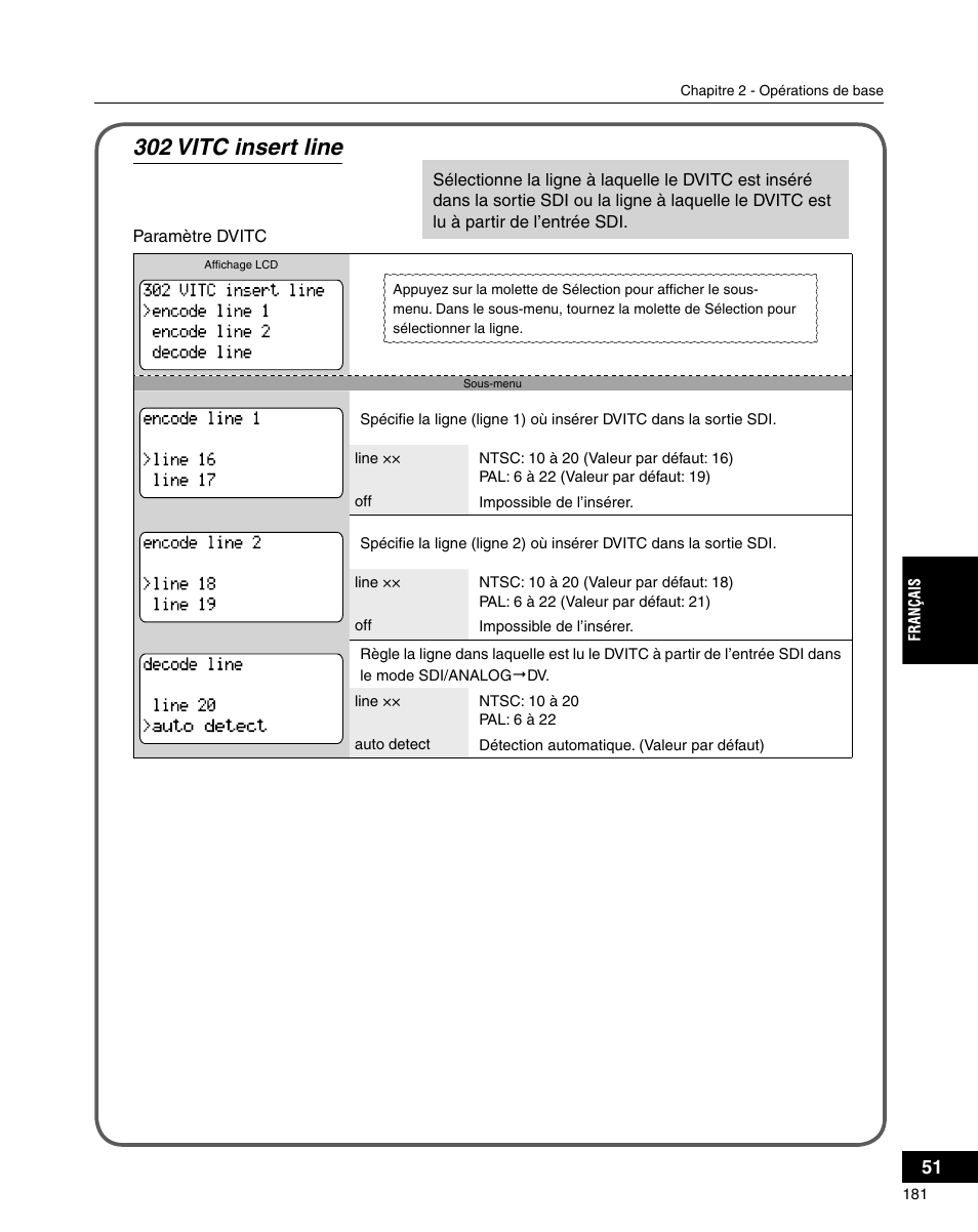 302 vitc insert line | Grass Valley ADVC-3000 User Manual | Page 179 / 192