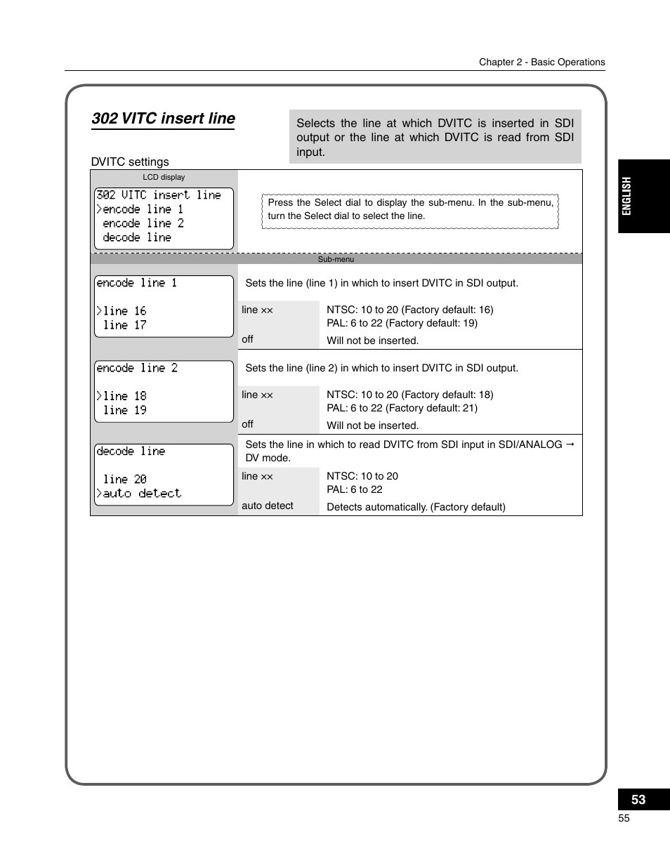 302 vitc insert line | Grass Valley ADVC-3000 User Manual | Page 53 / 192