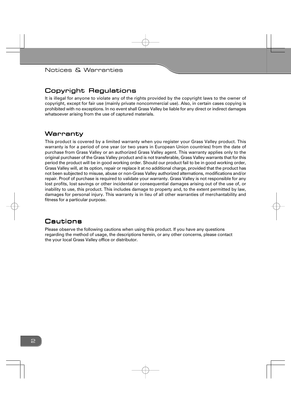 Grass Valley ADVC-300 User Manual | Page 2 / 52
