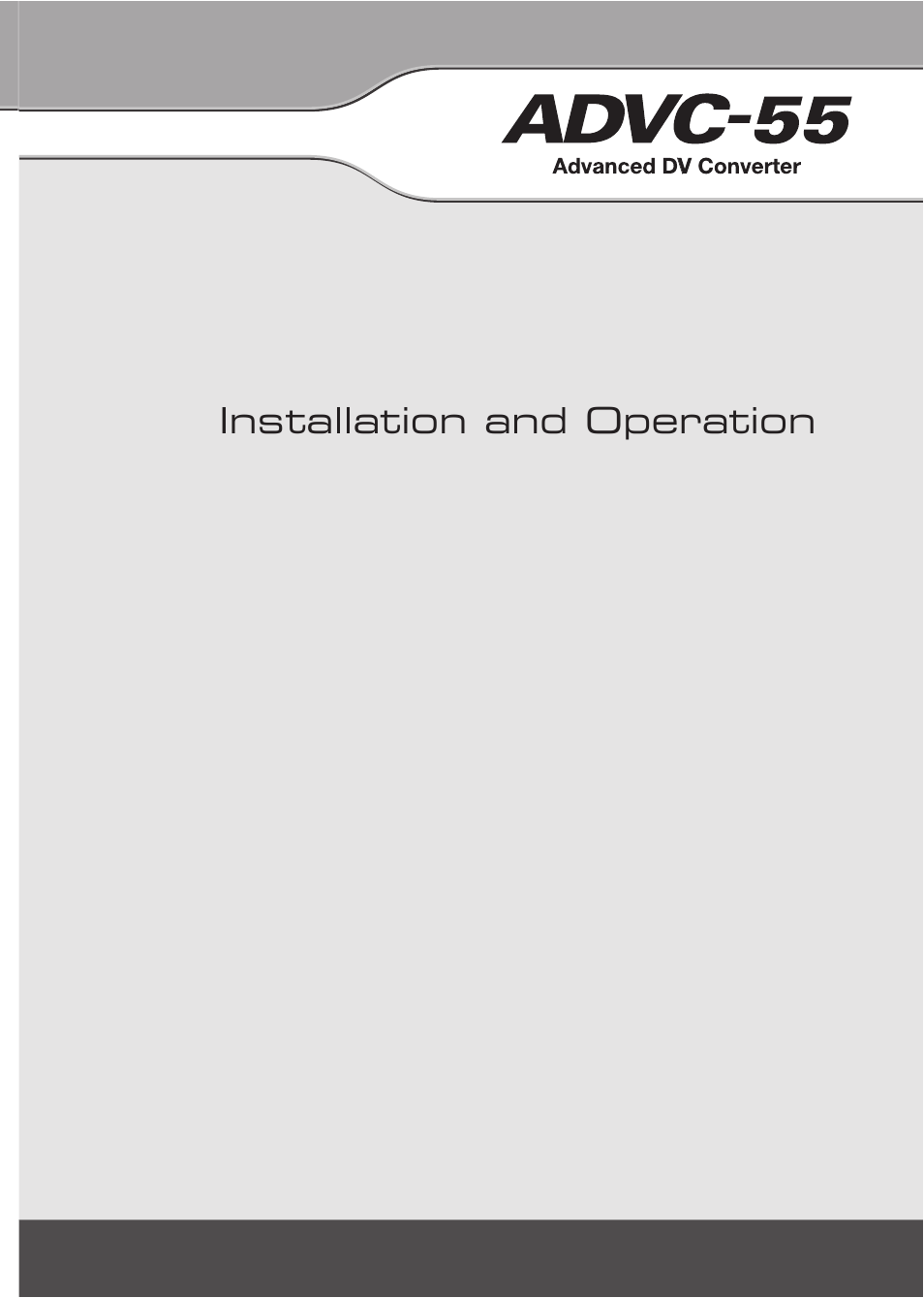 Grass Valley ADVC-55 User Manual | Page 11 / 20