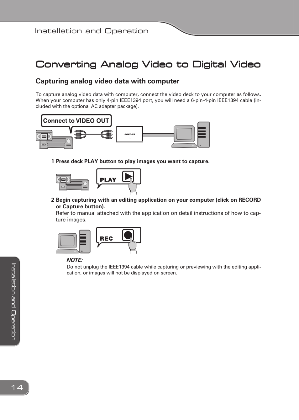 Converting analog video to digital video | Grass Valley ADVC-55 User Manual | Page 14 / 20