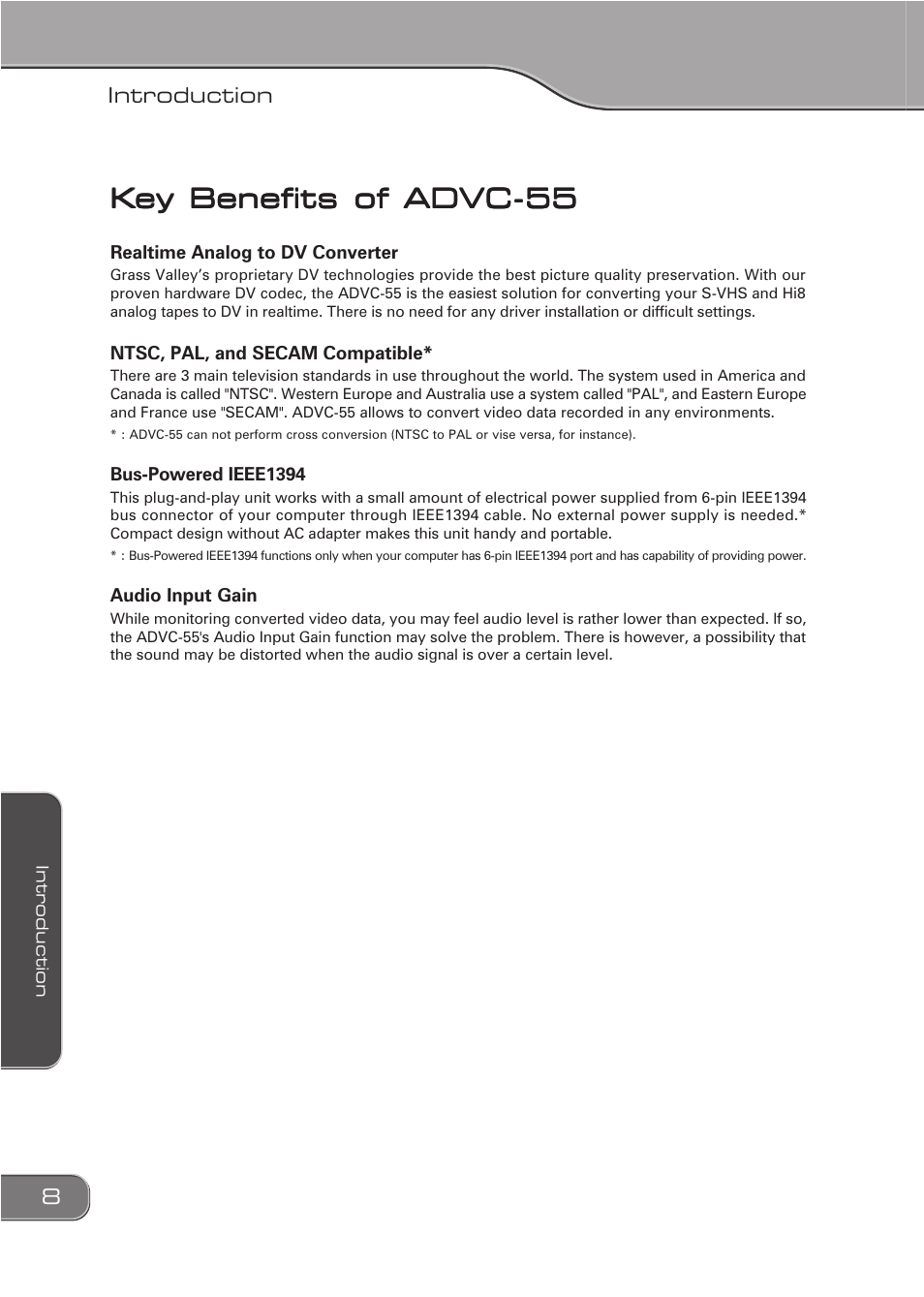 Grass Valley ADVC-55 User Manual | Page 8 / 20