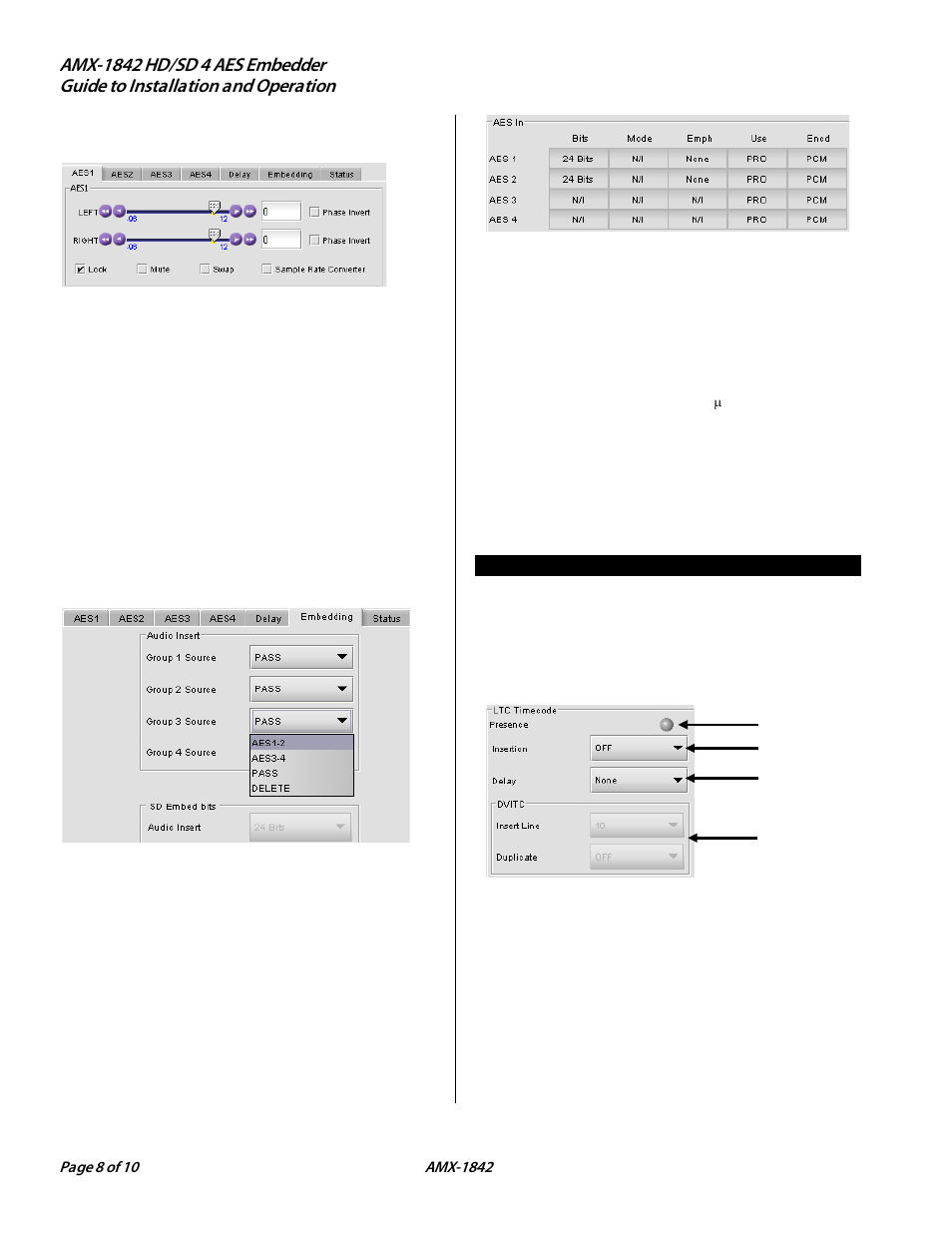 Grass Valley AMX-1842 User Manual | Page 8 / 10