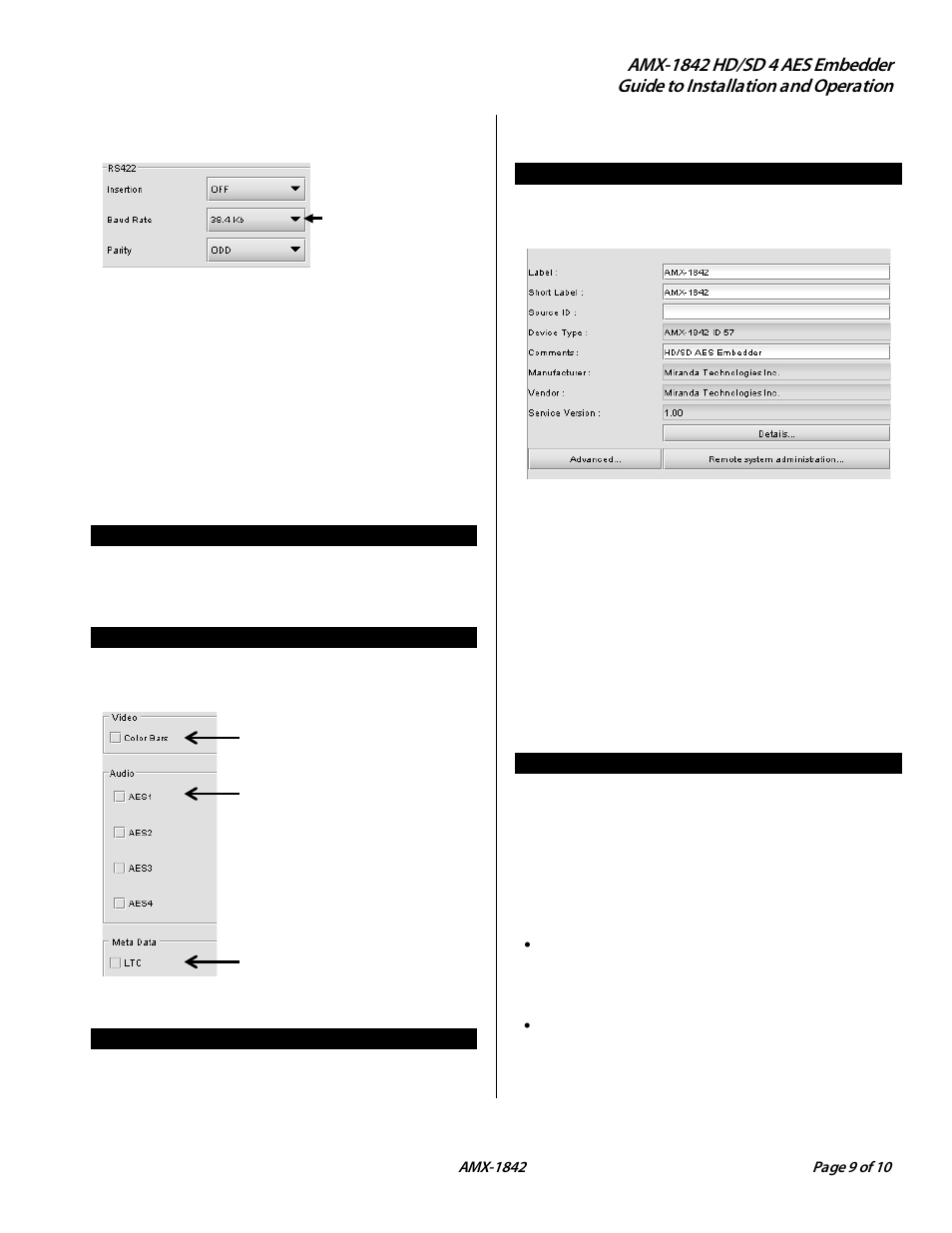 Grass Valley AMX-1842 User Manual | Page 9 / 10