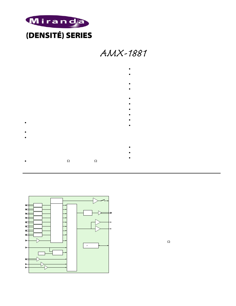 Grass Valley AMX-1881 User Manual | 19 pages