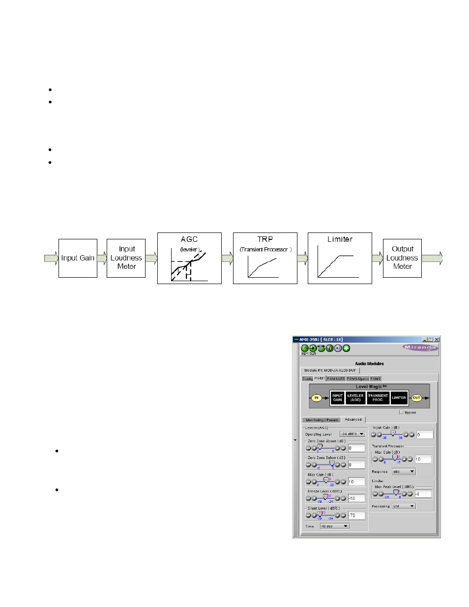 4 alc pgmx configuration, 1 input gain, 2 leveler | Grass Valley AMX-3981 2014 User Manual | Page 101 / 118