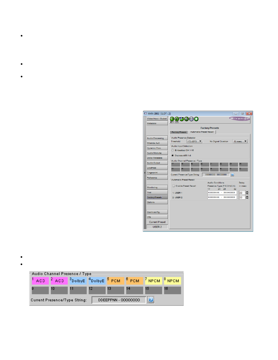 2 automatic preset recall tab | Grass Valley AMX-3981 2014 User Manual | Page 66 / 118