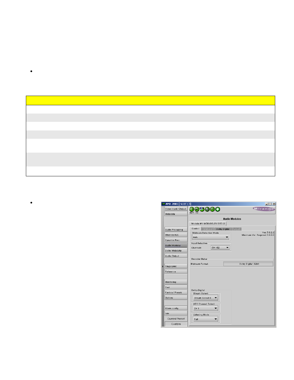 6 audio modules, 1 dolby e and dolby digital decoder, 1 control tab | Grass Valley AMX-3981 2014 User Manual | Page 77 / 118