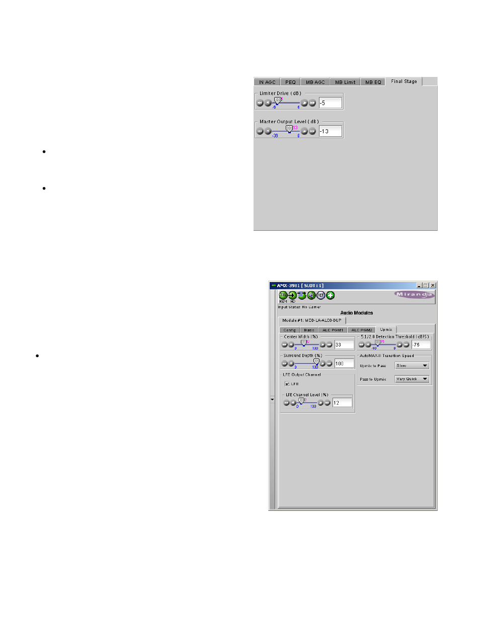 4 upmix using linear acoustic upmaxtm | Grass Valley AMX-3981 2014 User Manual | Page 94 / 118