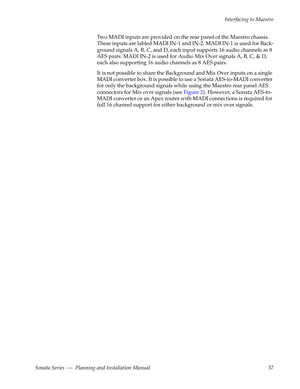 Grass Valley Sonata Series MADI 2010 User Manual | Page 37 / 68