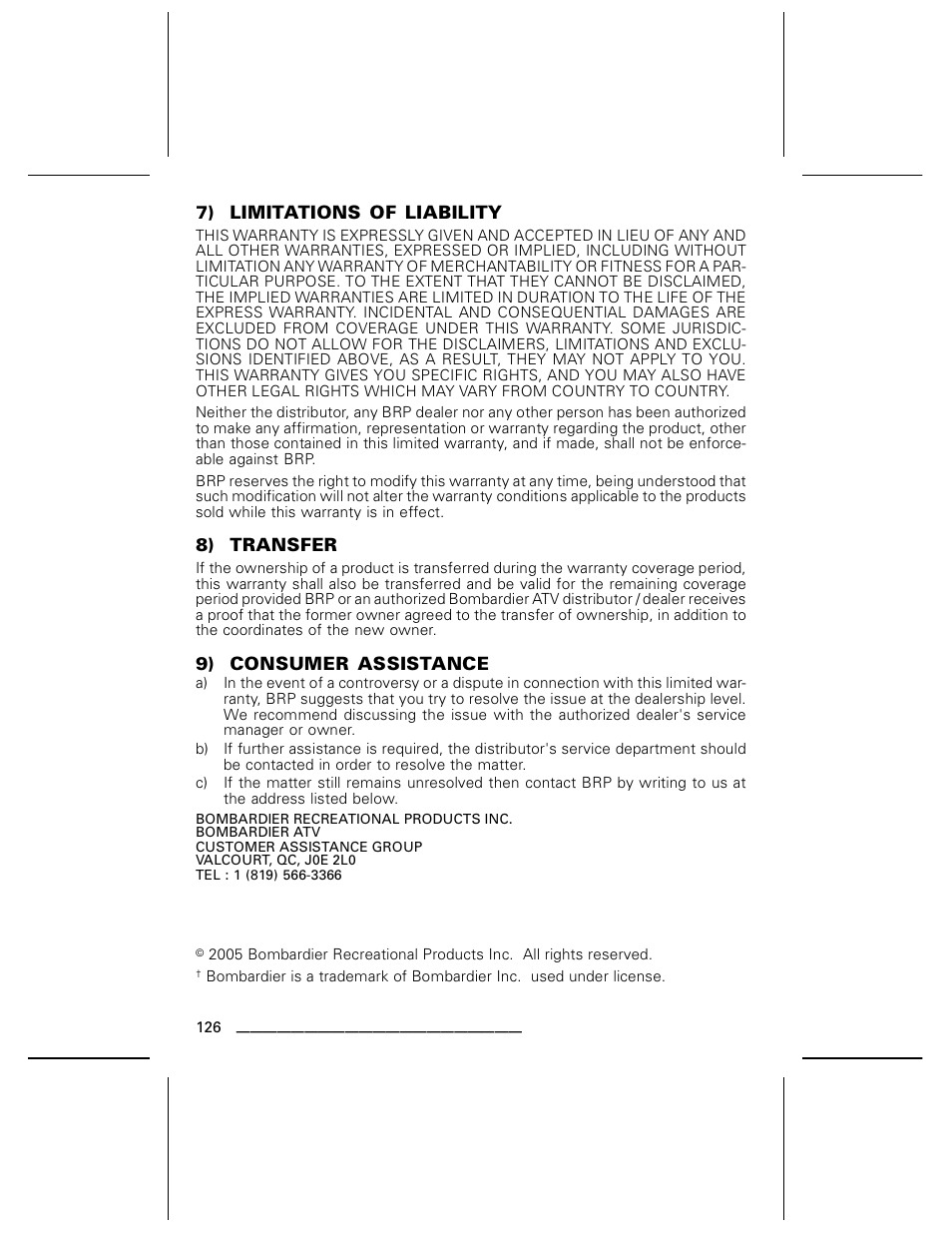 Can-Am BOMBARDIER DS650 User Manual | Page 128 / 136