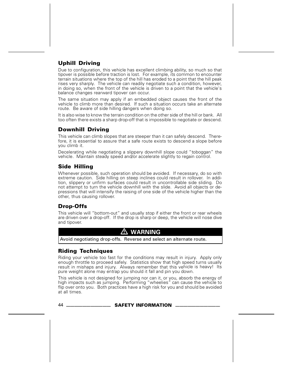 Can-Am BOMBARDIER DS650 User Manual | Page 46 / 136