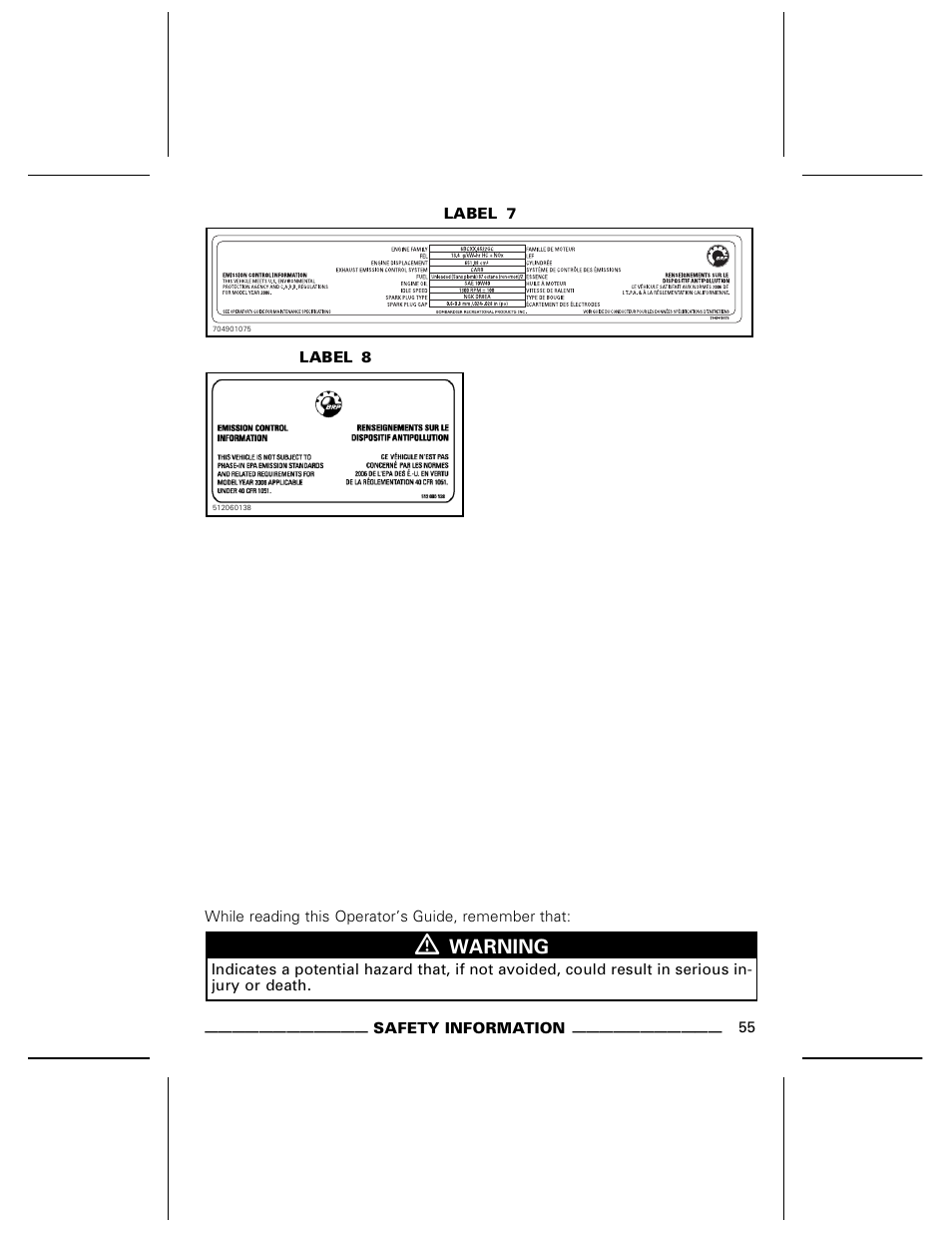 Can-Am BOMBARDIER DS650 User Manual | Page 57 / 136