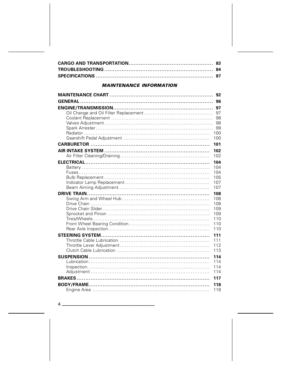 Can-Am BOMBARDIER DS650 User Manual | Page 6 / 136