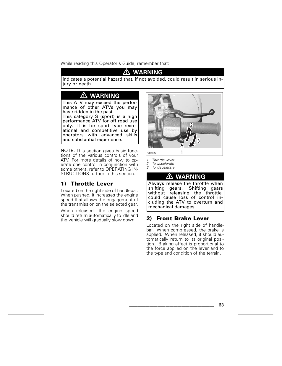 Can-Am BOMBARDIER DS650 User Manual | Page 65 / 136
