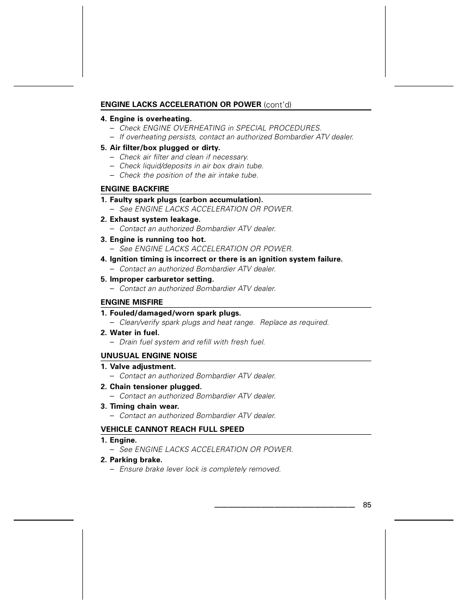 Can-Am BOMBARDIER DS650 User Manual | Page 87 / 136