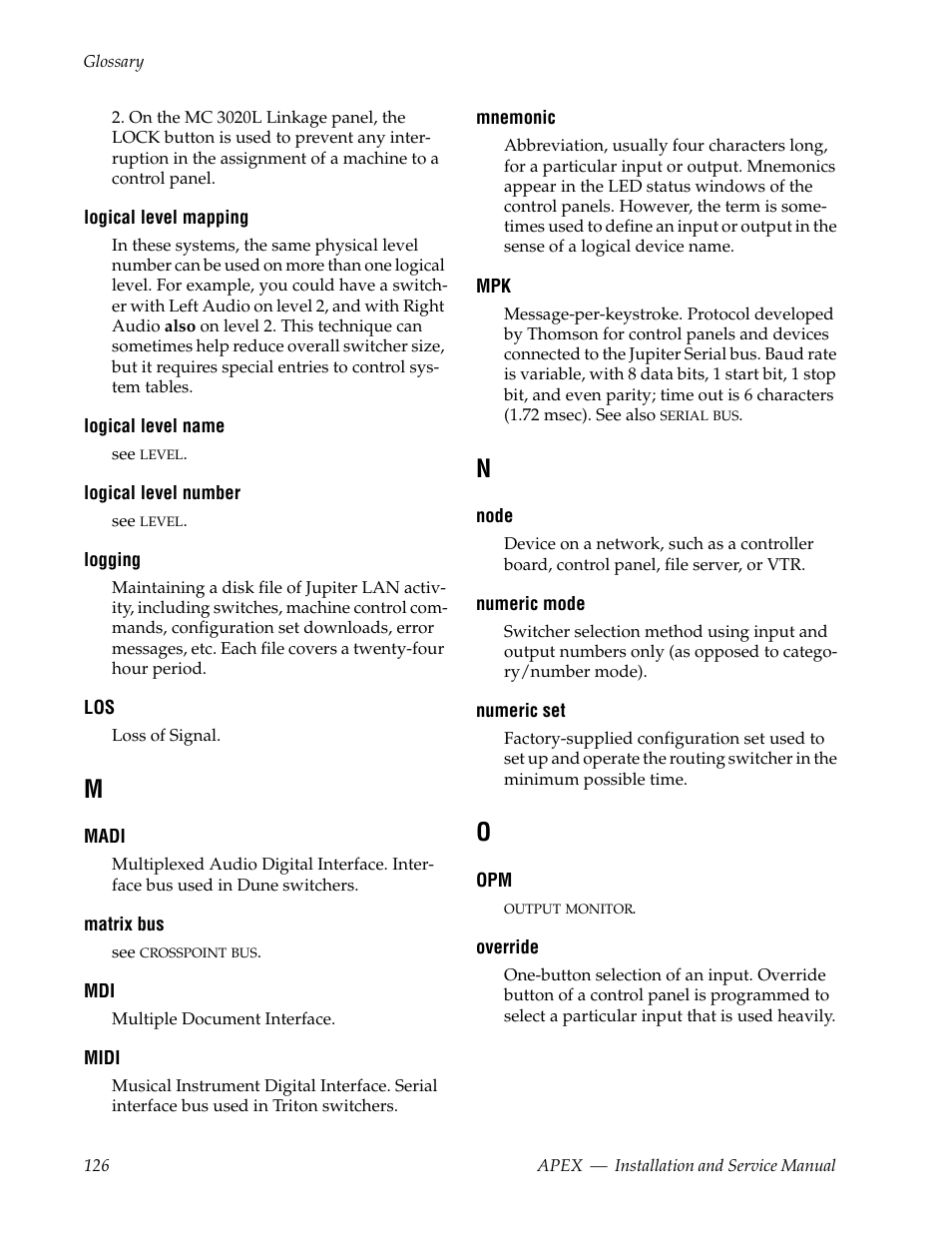 Grass Valley Apex v.2.0 User Manual | Page 124 / 134