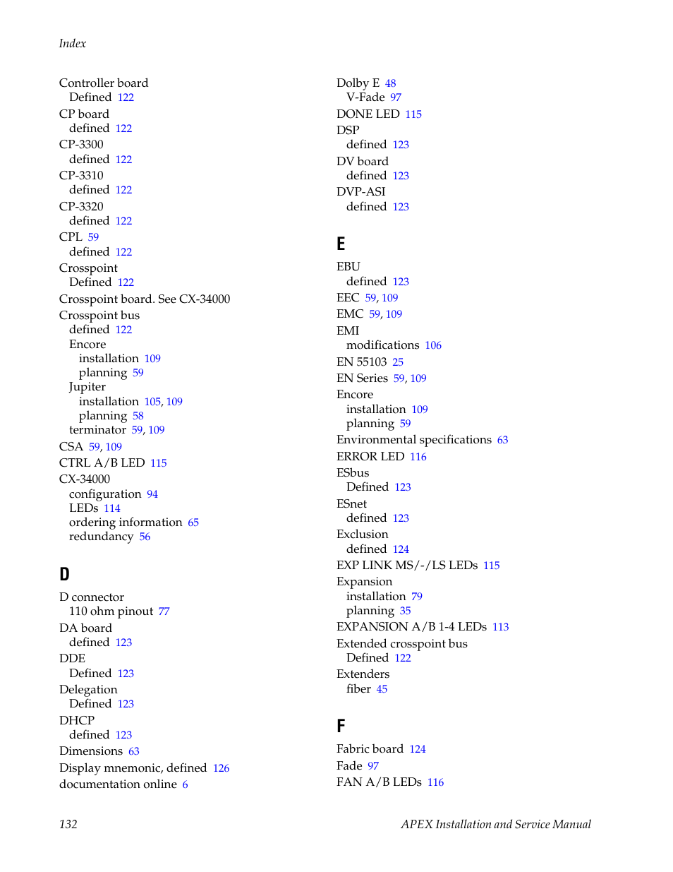 Grass Valley Apex v.2.0 User Manual | Page 130 / 134