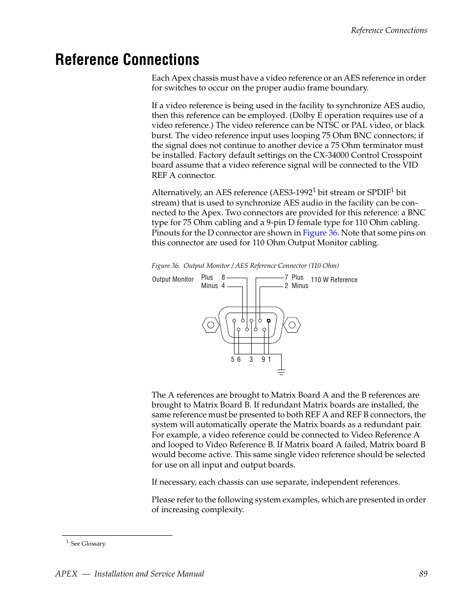 Reference connections | Grass Valley Apex v.2.0 User Manual | Page 87 / 134