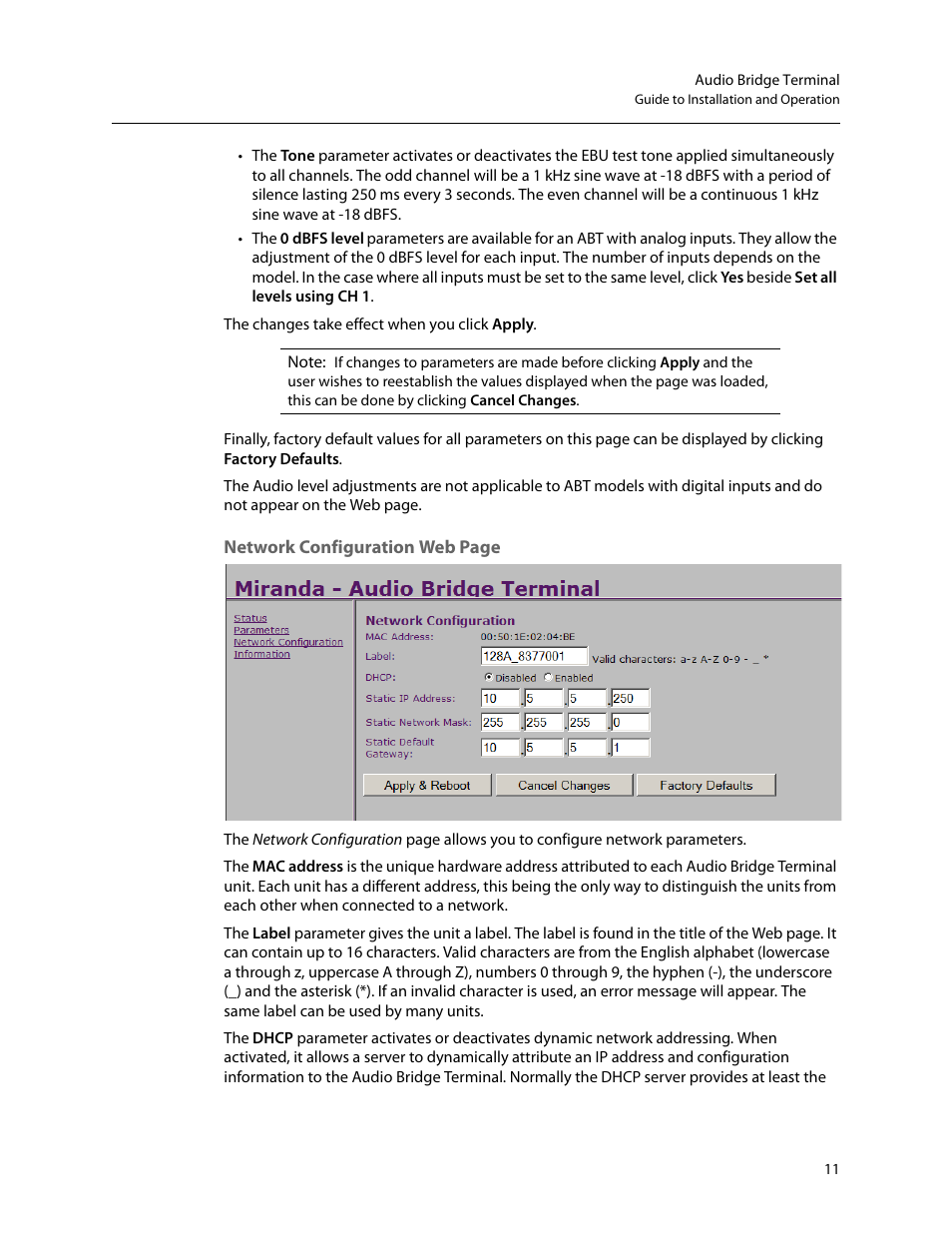 Grass Valley Audio Bridge Terminal 2014 User Manual | Page 21 / 29
