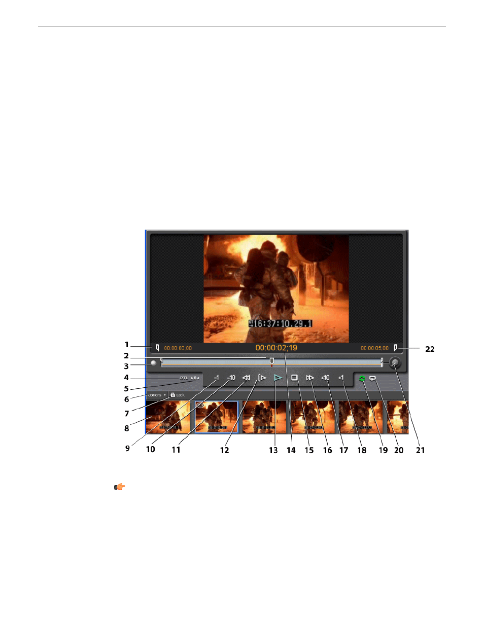 About the clip player | Grass Valley Aurora Browse v.7.0 User Manual | Page 30 / 60