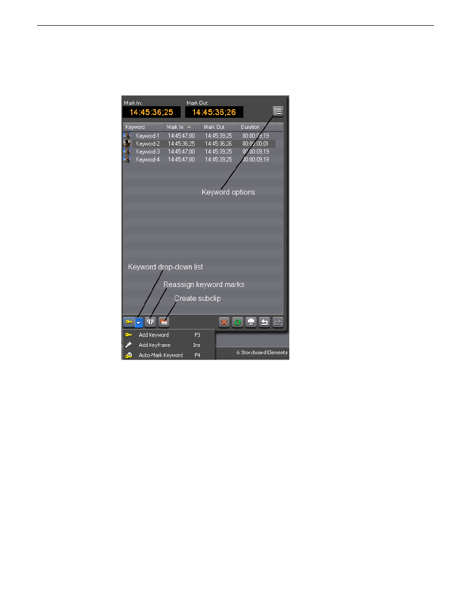 Adding auto-mark keywords | Grass Valley Aurora Browse v.7.0 User Manual | Page 44 / 60