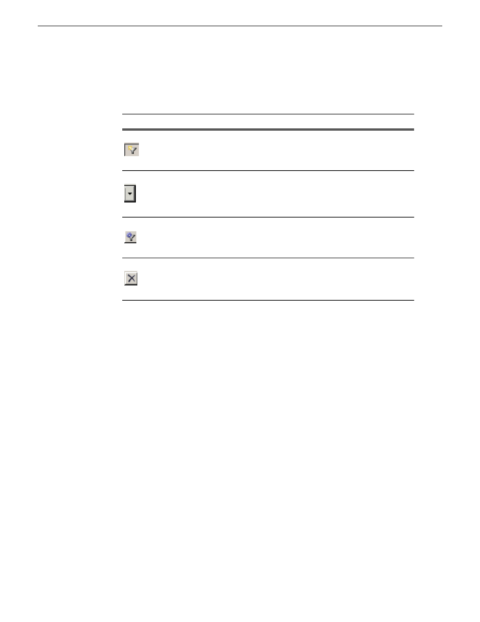 Filter icon reference table, About searching metadata fields | Grass Valley Aurora Browse v.6.5 User Manual | Page 21 / 56
