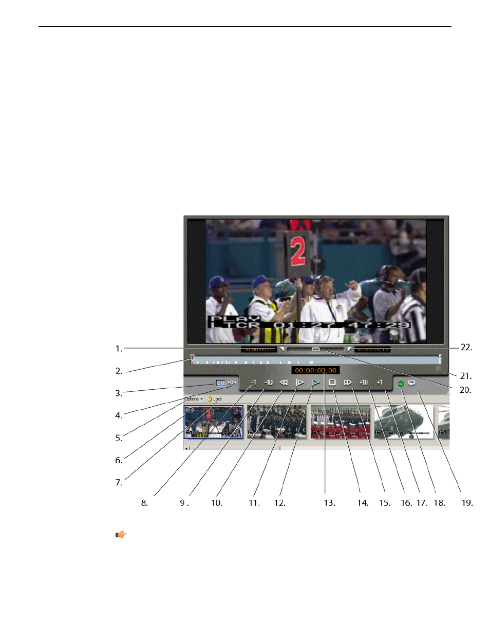 About the clip player | Grass Valley Aurora Browse v.6.5 User Manual | Page 26 / 56