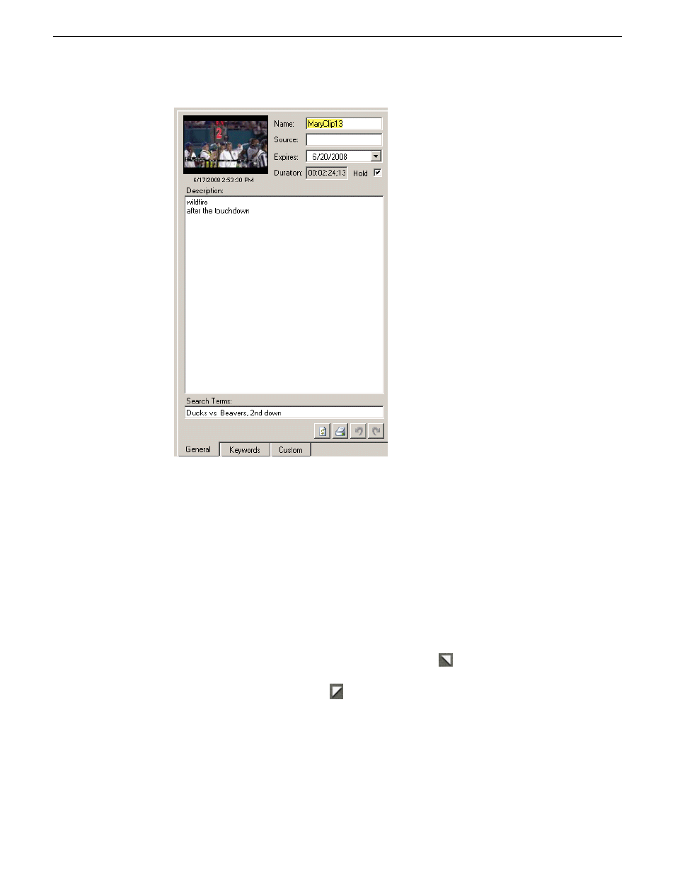 Adding keywords | Grass Valley Aurora Browse v.6.5 User Manual | Page 38 / 56