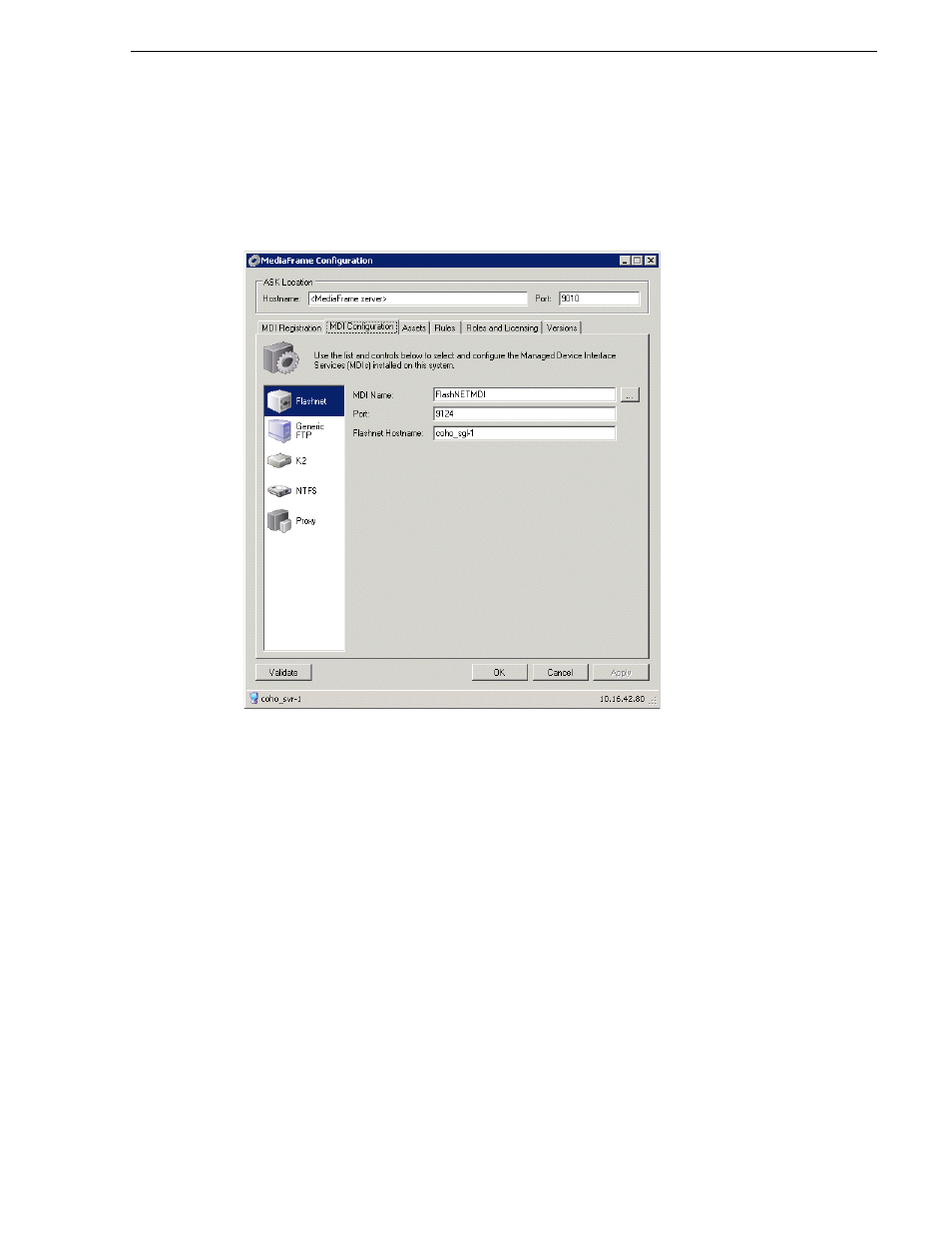 Configure flashnet mdi | Grass Valley Aurora Browse v.7.0 Installation User Manual | Page 129 / 206