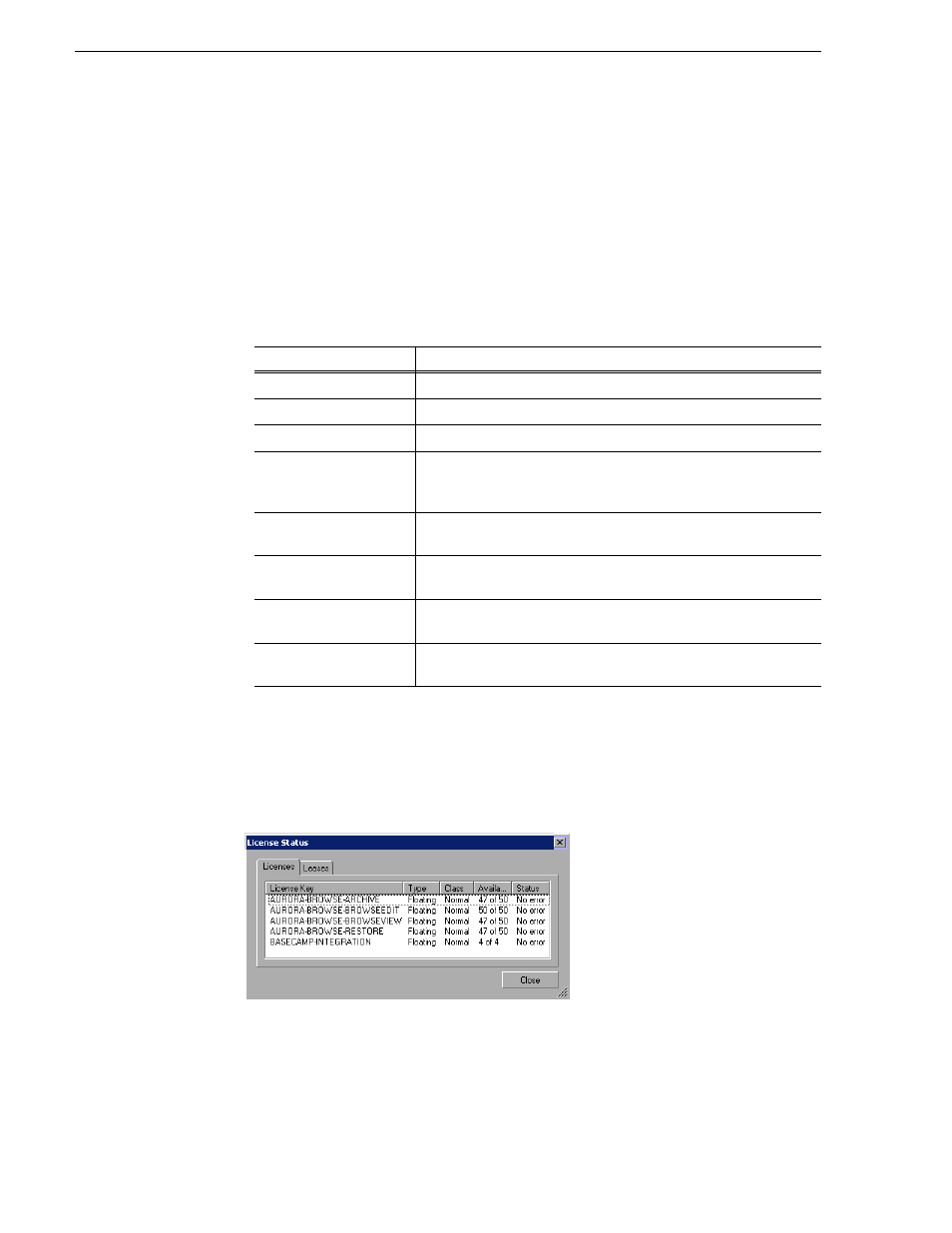 Verify license status and user sessions | Grass Valley Aurora Browse v.7.0 Installation User Manual | Page 134 / 206