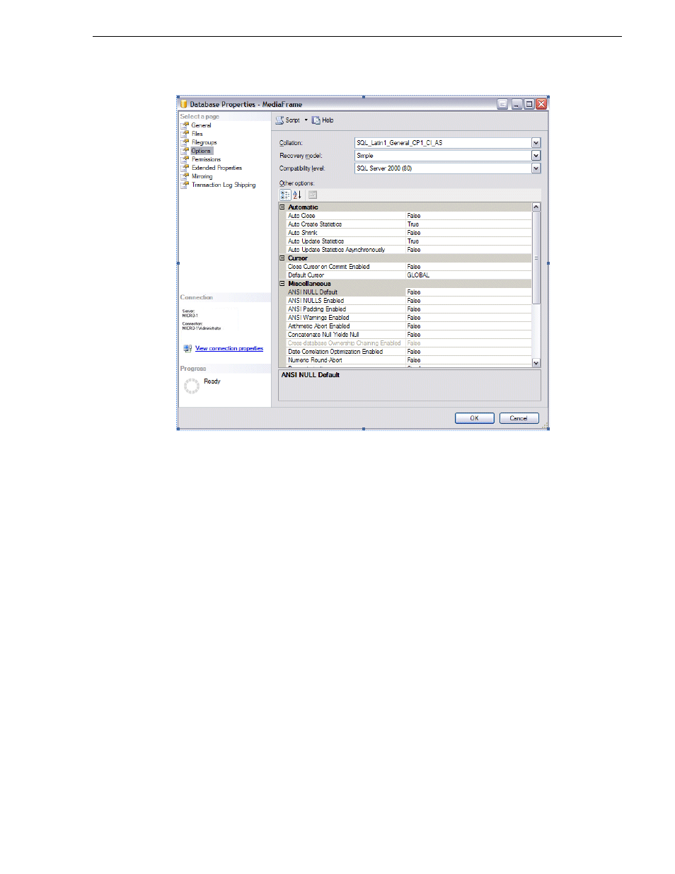 Creating a simple maintenance plan, Configuring the mediaframe maintenance plan | Grass Valley Aurora Browse v.7.0 Installation User Manual | Page 143 / 206