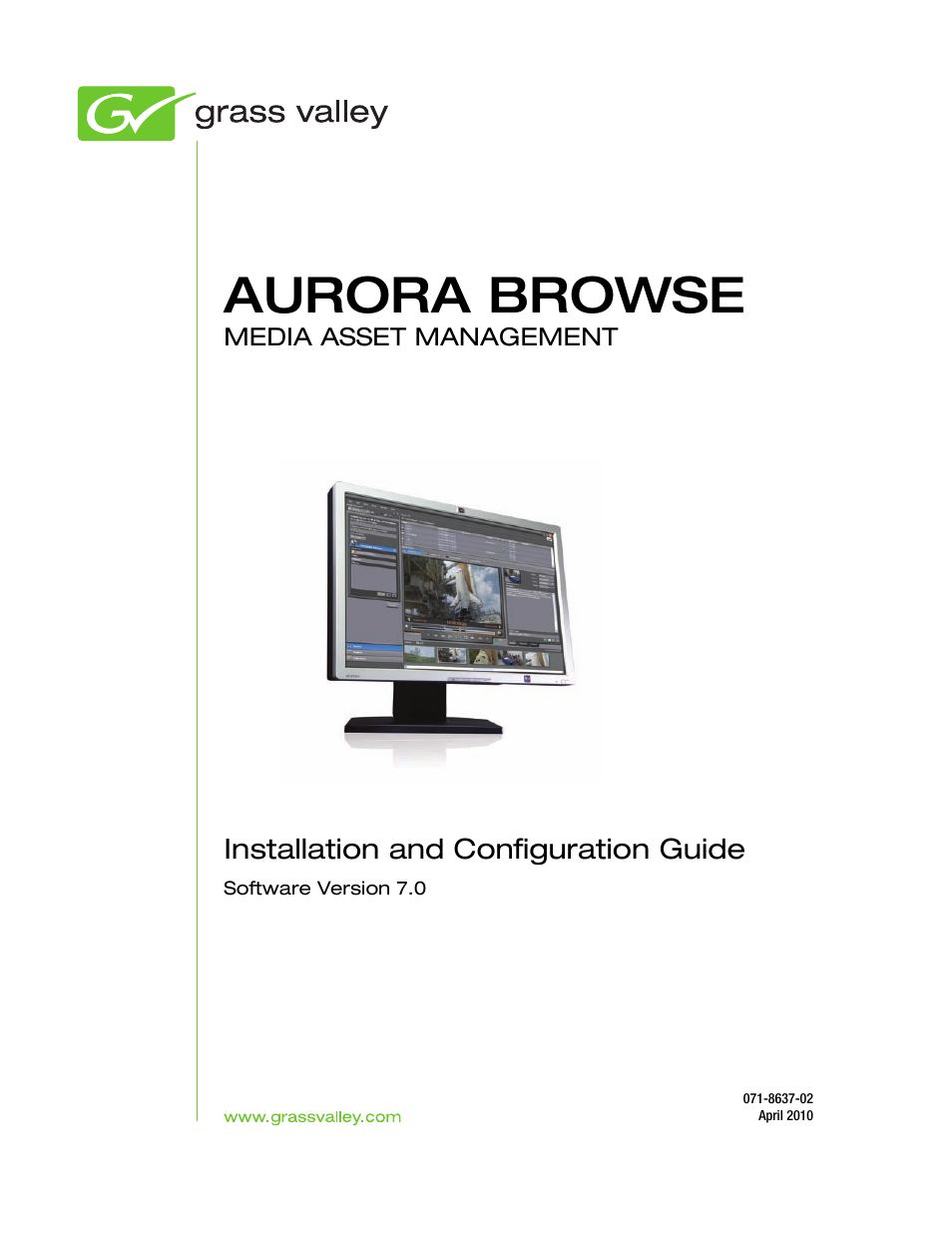 Aurora browse | Grass Valley Aurora Browse v.7.0 Installation User Manual | Page 3 / 206