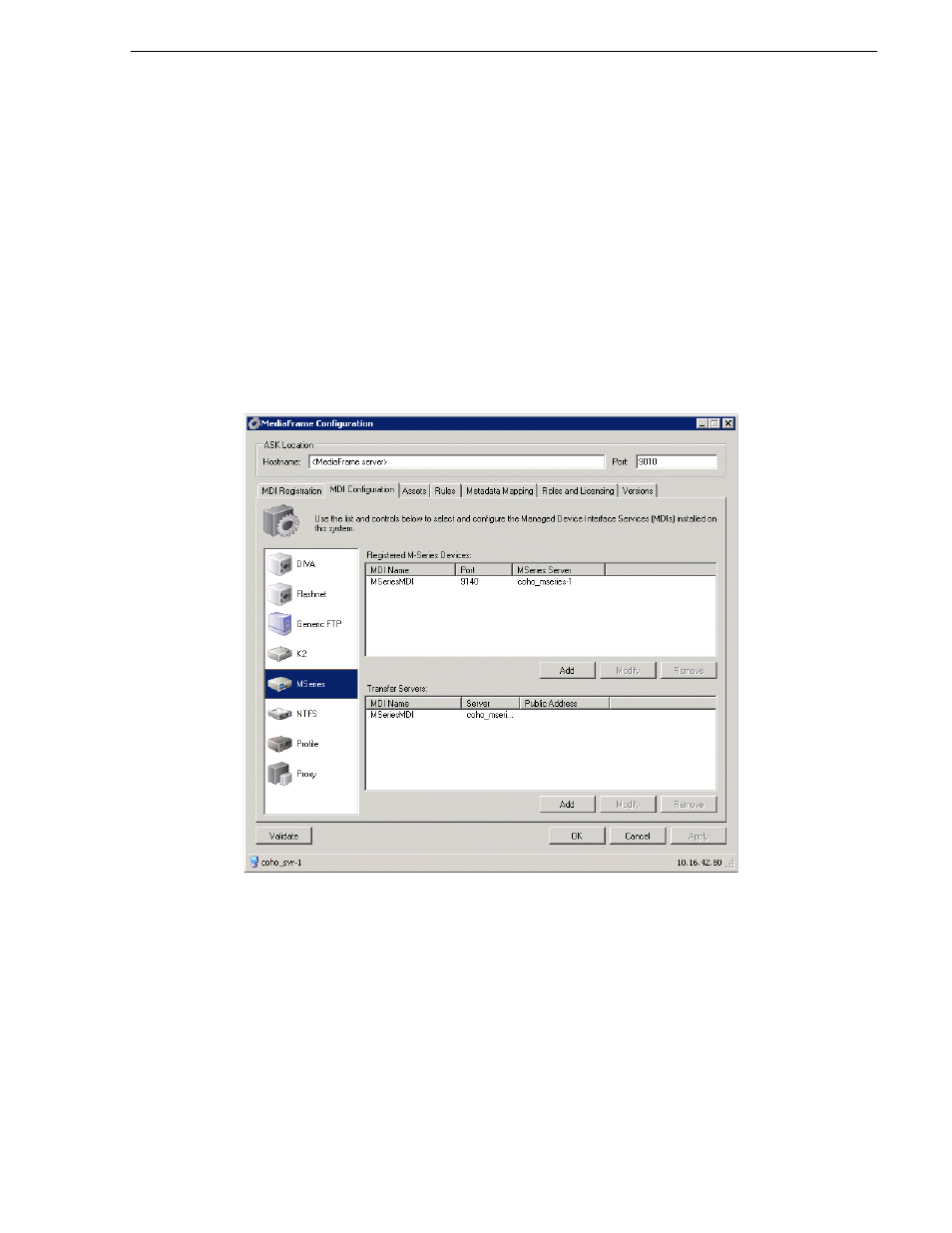 Configure m-series mdi | Grass Valley Aurora Browse v.7.0 Installation User Manual | Page 97 / 206