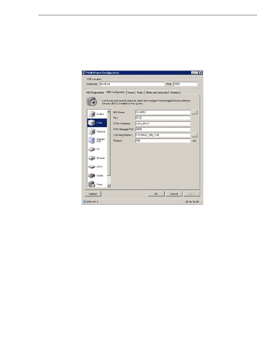 Configure diva mdi | Grass Valley Aurora Browse v.6.5 Installation User Manual | Page 91 / 142