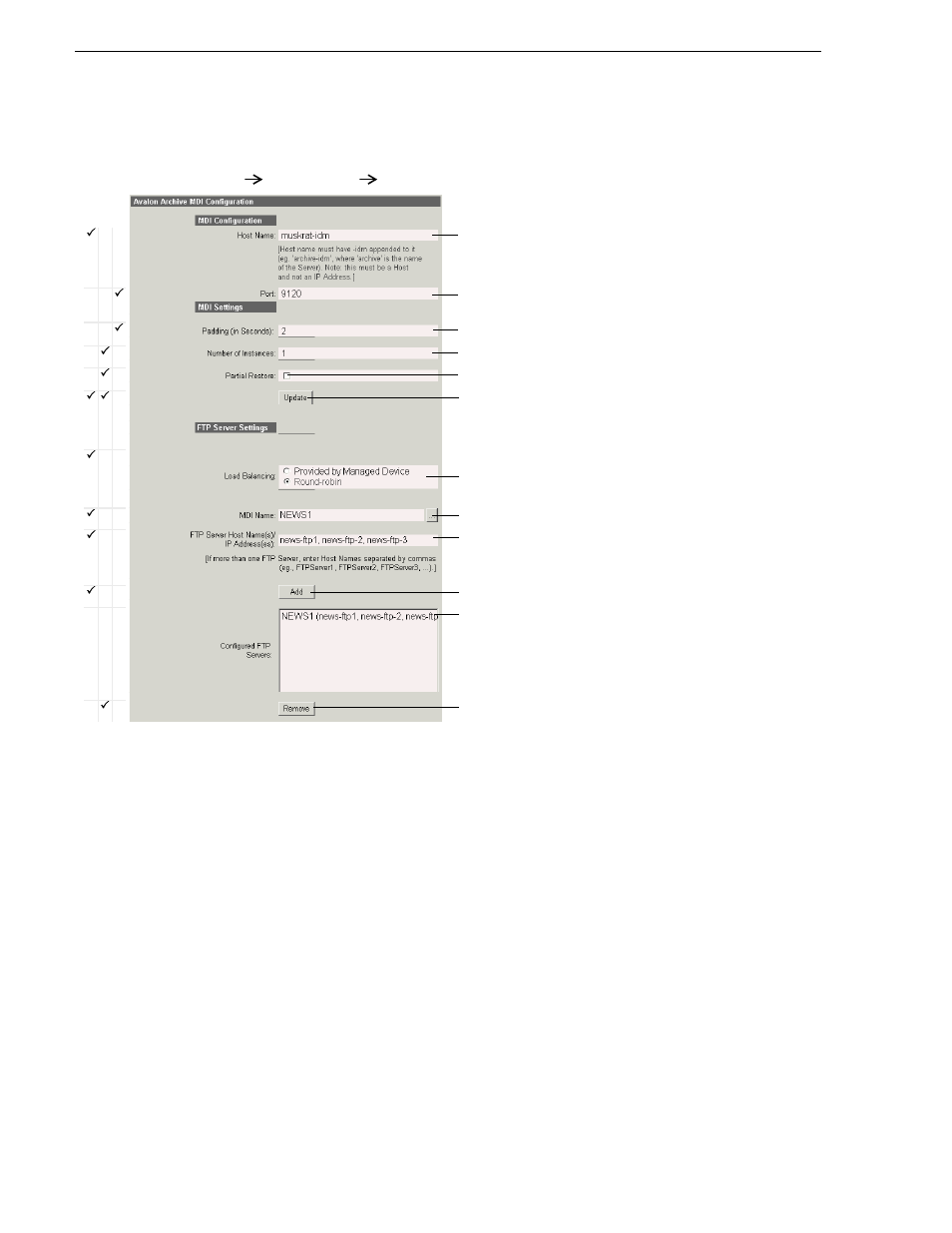 Configure avalon archive mdi, Chapter 3 configuring the system | Grass Valley Aurora Browse v.6.0b Installation User Manual | Page 96 / 182
