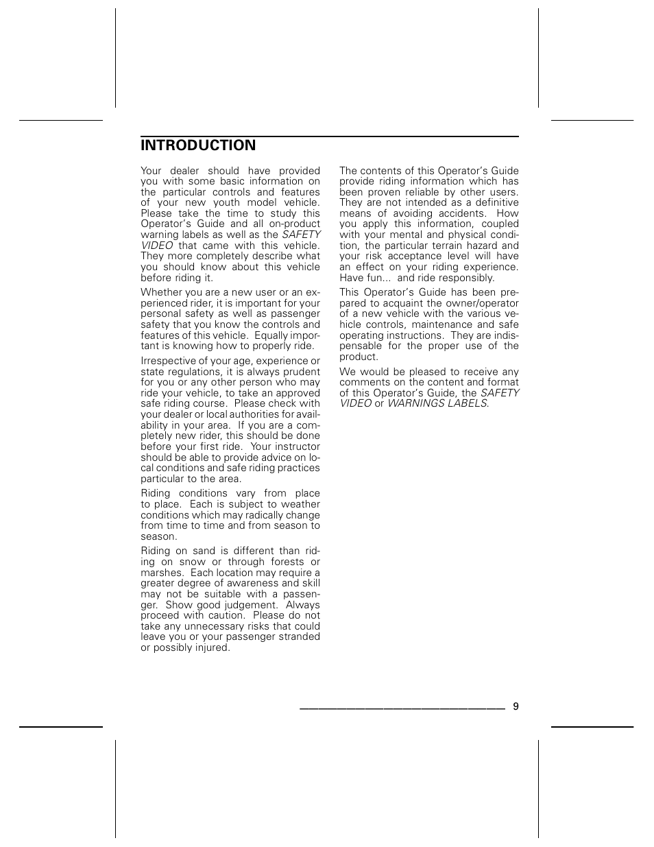 Introduction | BRP DS70 User Manual | Page 11 / 140