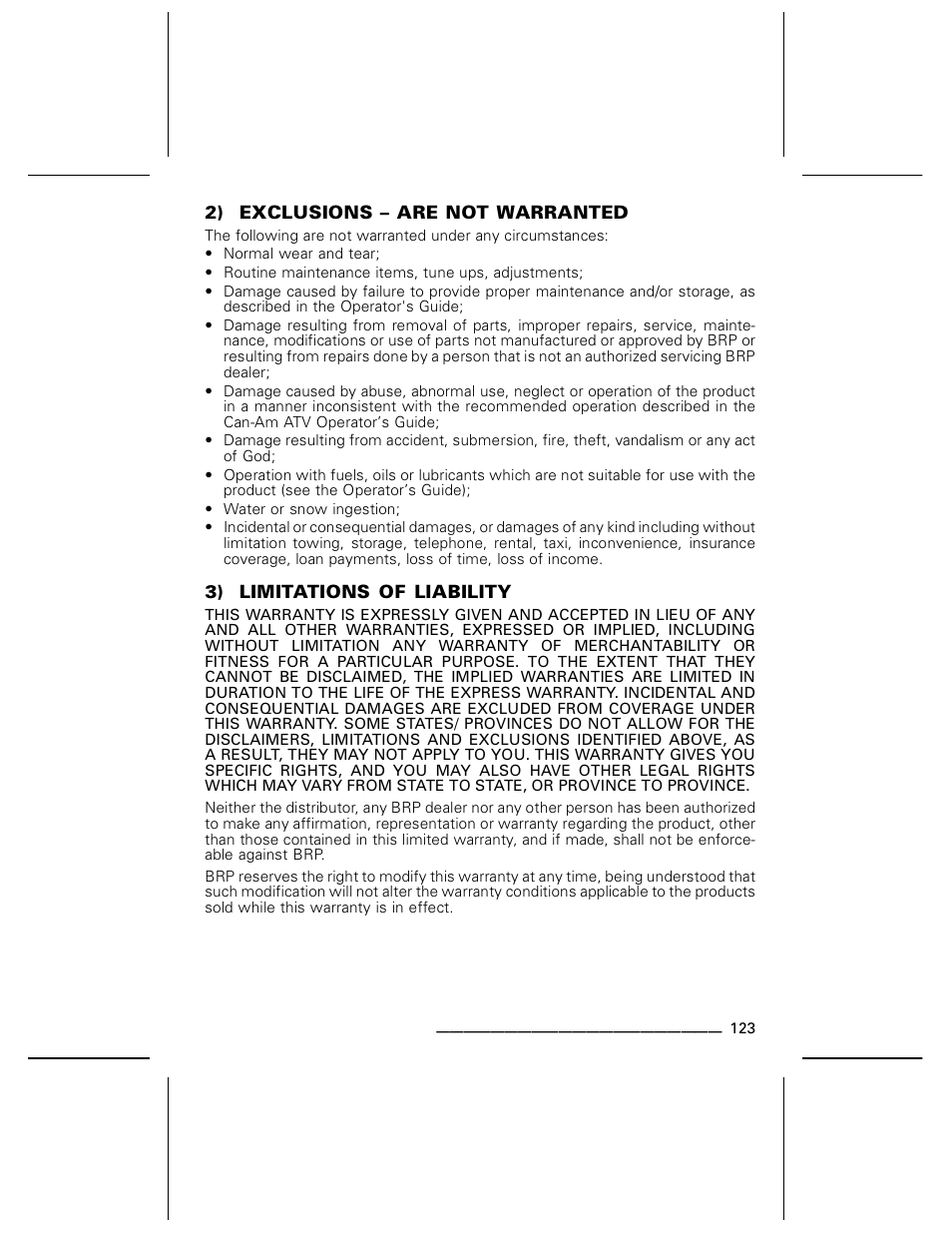 BRP DS70 User Manual | Page 125 / 140