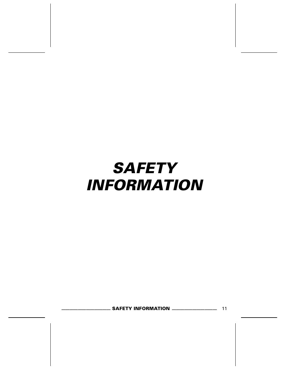 Safety information | BRP DS70 User Manual | Page 13 / 140